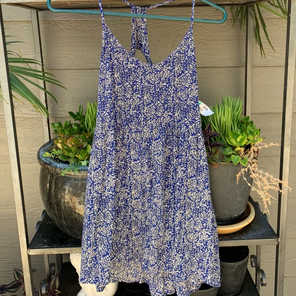 Blue Floral Mini Dress